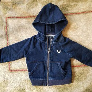 True Religion Jean Hoodie Jacket. Size 6 Months.
